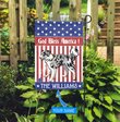 CHFD3013 Border Collie God Bless America Personalized Flag