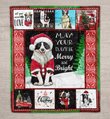 DDUSAB121102 Border Collie Xmas Fleece Blanket – Made in USA