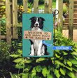 THF20072905 Border Collie-Welcome to our happy place Personalized Flag
