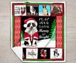 DDQ121102 Border Collie Xmas Quilt Blanket