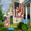 THF0161 Basset Hound God Bless America Personalized Flag