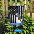 BIF1713 Basset Hound Police Personalized Flag
