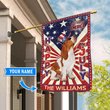 DIF6012-Basset Hound God bless america - 4th of july Personalized Flag