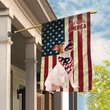 THF0128 Jack Russell Terrier God Bless House Flag
