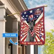 DIF6019-Great Dane God bless america - 4th of july Personalized Flag