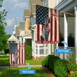 THF0186 Great Dane God Bless America Personalized Flag