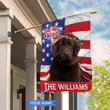 CHFD3009 Newfoundland Dog God Bless America Personalized House Flag