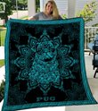 MHQD2007 Pug Mandala Quilt Blanket