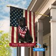 BIF1312 Black Pug Personalized Flag