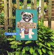 THF20072206 Pug-Welcome to our happy place Personalized Flag