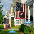 BIF1312 Black Pug Personalized Flag