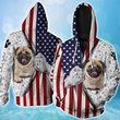 DITDOGF2005 Pug 3D HOODIE