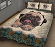 TUE4005 Pug Quilt Bed Set