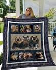 QUI9005 Pug Quilt Blanket