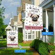 BIF20070403 Spoiled Pug Lives Here Personalized Flag