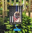 BIF1344 Pug Police Personalized Flag