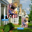 HUF0106 Pug Personalized Flag