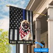 BIF1344 Pug Police Personalized Flag