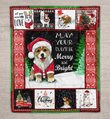 DDUSAB121103 Corgi Xmas Fleece Blanket – Made in USA