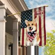 THF0123 Corgi God Bless House Flag