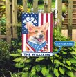 CHFD0406 Corgi Personalized Garden Flag