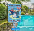 DIFP1002-corgi Personalized  Flag For Pools