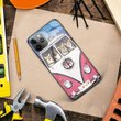 THP20070312 Hippie Corgi Glass Phone Case