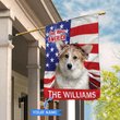 CHFD3006 Corgi God Bless America Personalized House Flag