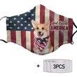 THM20072409 Corgi God Bless Face Mask