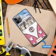 THP20070311 Hippie Corgi Personalized Glass Phone Case