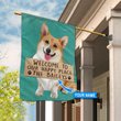 THF20072404 Corgi-Welcome to our happy place Personalized Flag