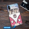THP20070311 Hippie Corgi Personalized Glass Phone Case