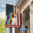 MHFCHO401 Beagle LGBT Personalized Flag