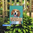 THF20072201 Beagle-Welcome to our happy place Personalized Flag