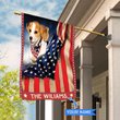 CHFD1002 Beagle Personalized House Flag
