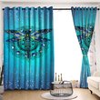 BIW0601 Blue Dragonfly WINDOW CURTAINS