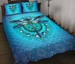 BIE0701 Blue Dragonfly Quilt Bed Set