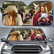 Dachshund and Jesus Car Sun Shade DIC21070703