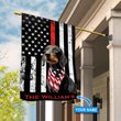 BIF20070405 Dachshund Firefighter Personalized Flag