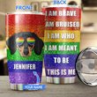 MHUCHO103 Black Dachshund LGBT Personalized Stainless Steel Tumbler