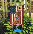 MHFCHO105 Dachshund Hippie Personalized Flag