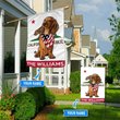 DIFDS1002-Dachshund California Personalized Flag