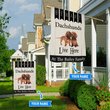 BIF2302 Beware Dachshunds Live here Personalized Flag
