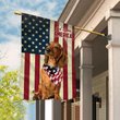 THF0124 dachshund God Bless House Flag