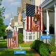 THF0169 Dachshund God Bless America Personalized Flag