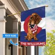 DIFDS1003-Dachshund Colorado Personalized Flag