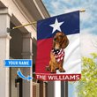 DIFDS1010-Dachshund Texas Personalized Flag