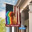 MHFCHO406 Dachshund LGBT Personalized Flag