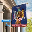 DIFDS1007-Dachshund New York Personalized Flag