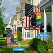 MHFCHO303 Black Dachshund LGBT Personalized Flag